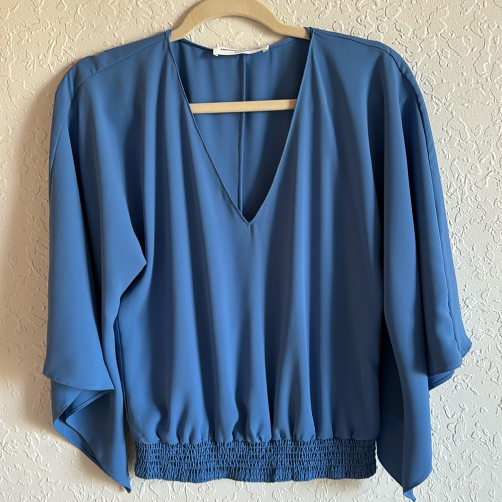 Amanda Uprichard Blue Blouse
